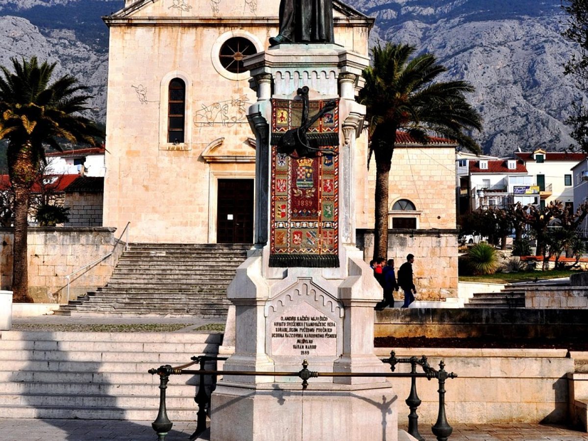 kacic square, concathedral st mark, makarska, croatia, travel, dalmatia, adriatic, landscape, europe, tourism, mediterranean, coast, town, vacation, destination, makarska, makarska, makarska, makarska, makarska